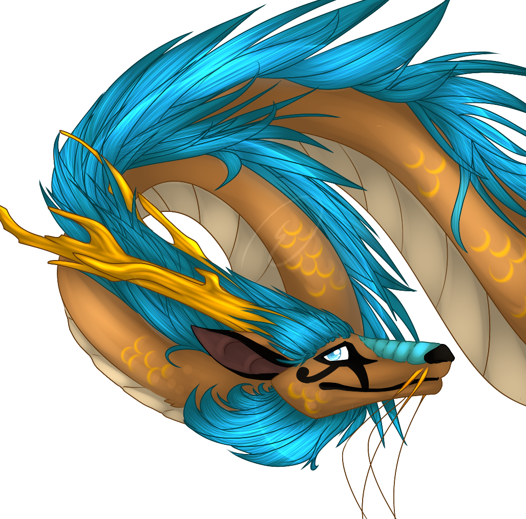 Flight Rising commission for someone of their Imperial dragon OC, Heinkel