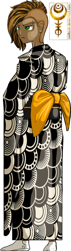 Policide's OC Reggy in a kimono