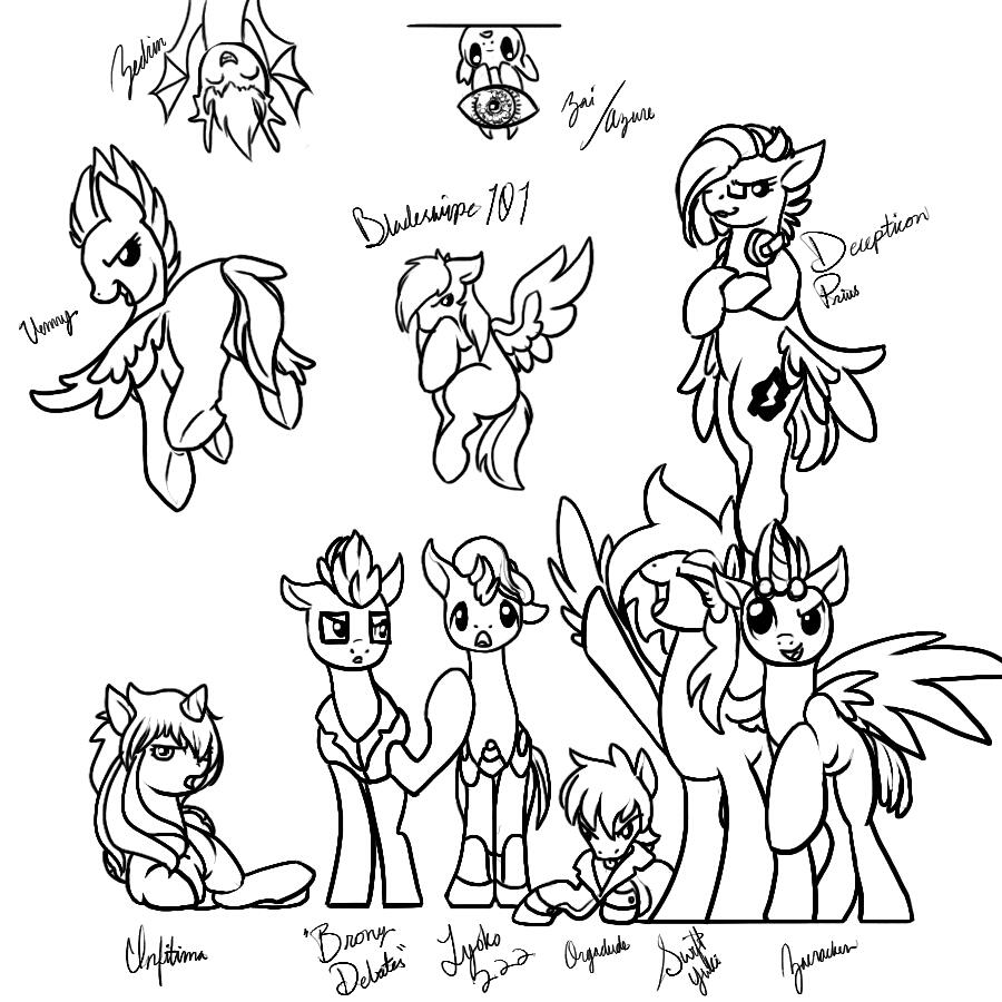 Bunch of friends (at the time) MLP OCs with North