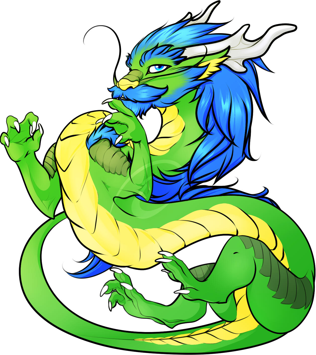 Commission for someone of their dragon OC, Aokuang