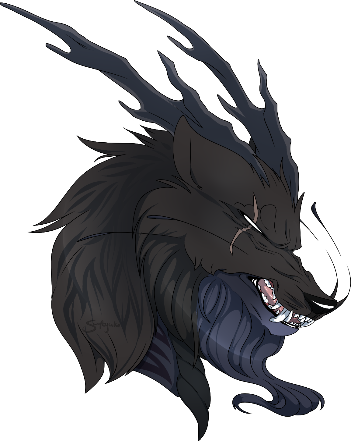 Flight Rising commission for someone of their Imperial OC, Father Noir