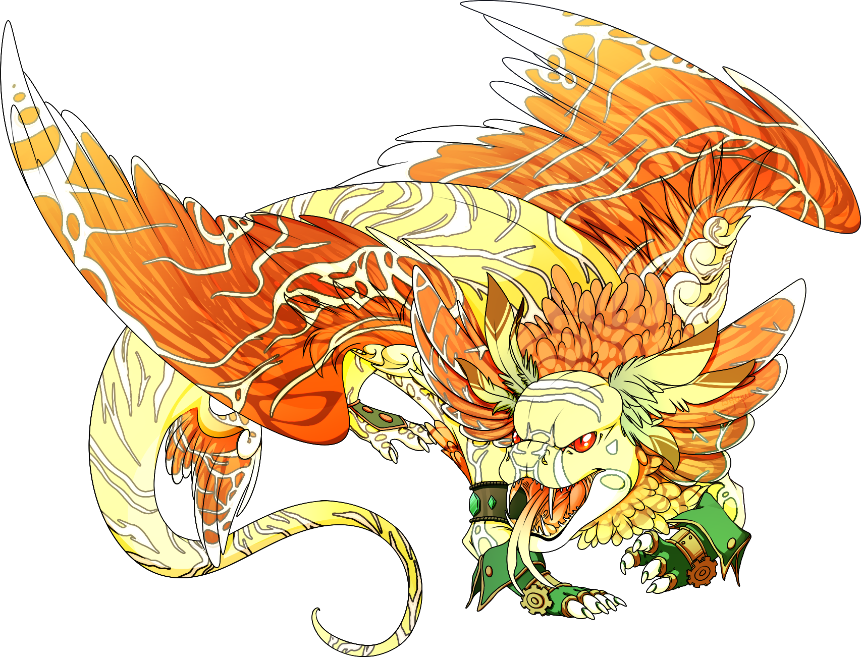 Flight Rising commission for someone of their Coatl OC