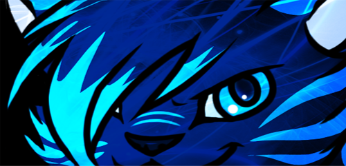 A banner closeup of my fursona's face