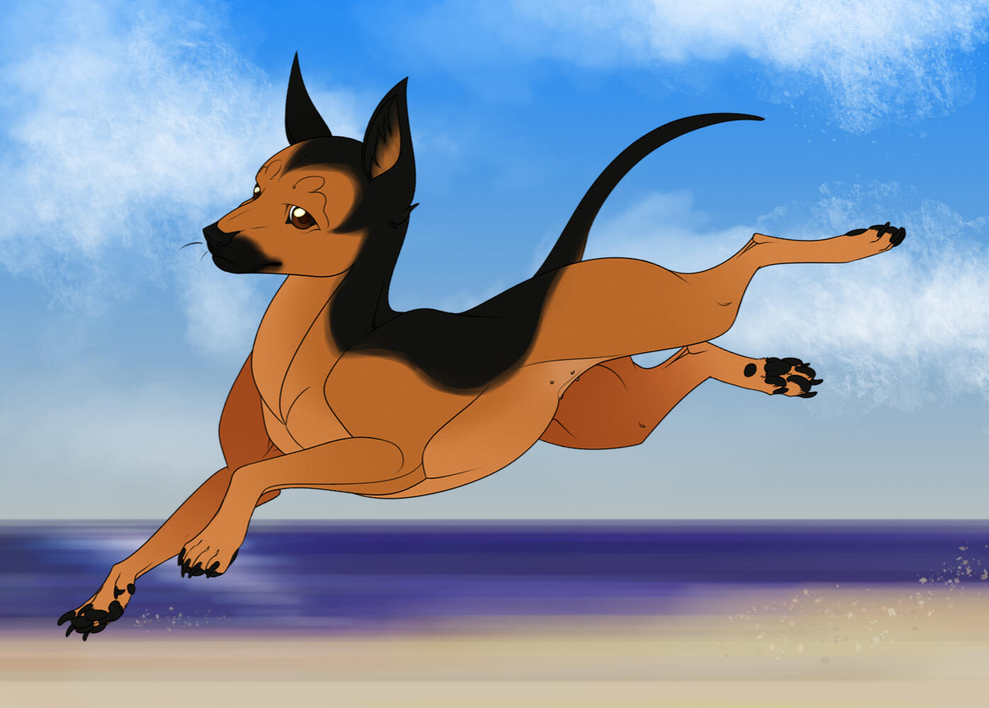 A dog drawn for a charity event set for Auction