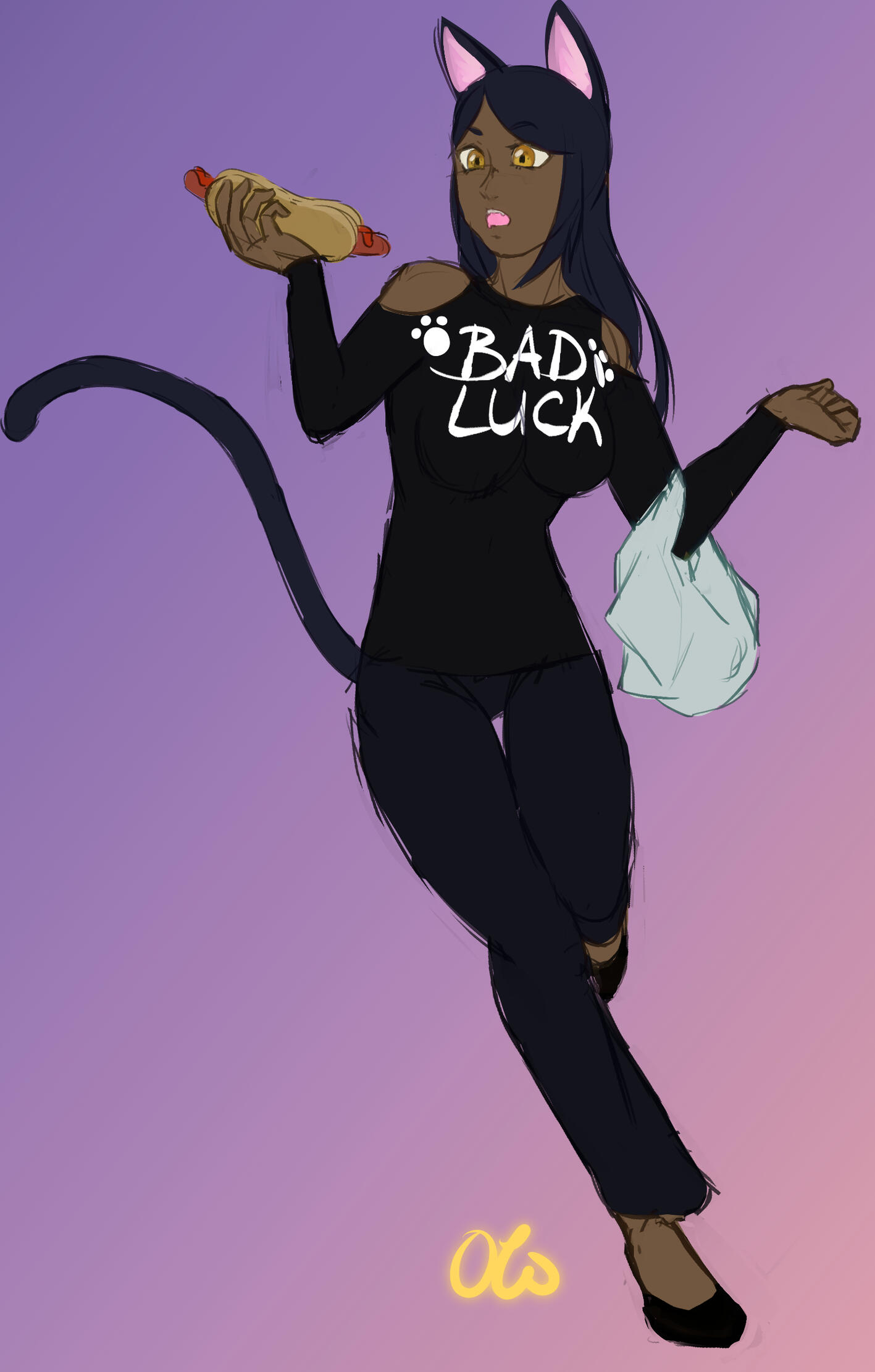 Patreon reward for Spiders of a cat girl