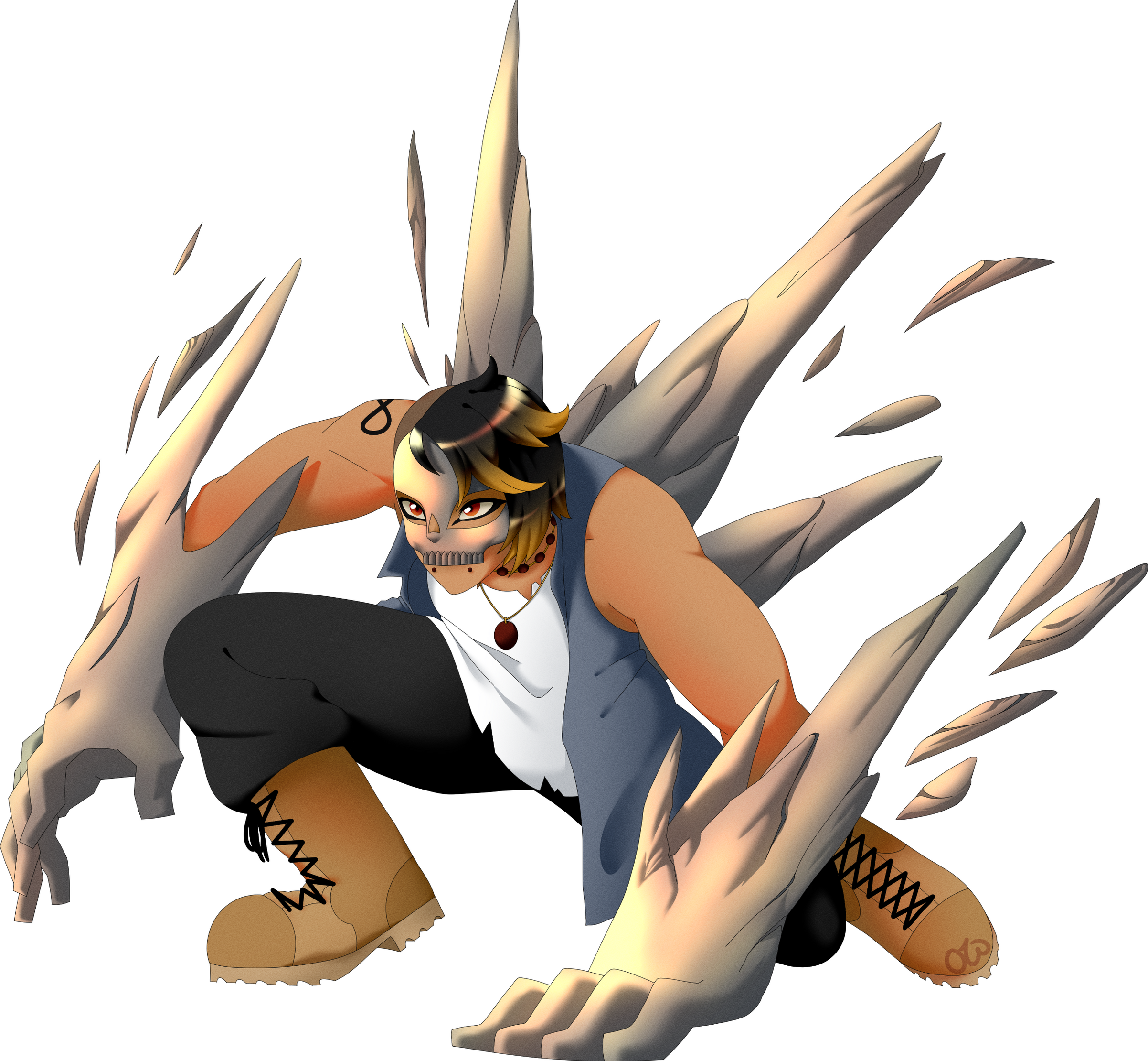 Commission for FoolishSparky of Locke showing his powers