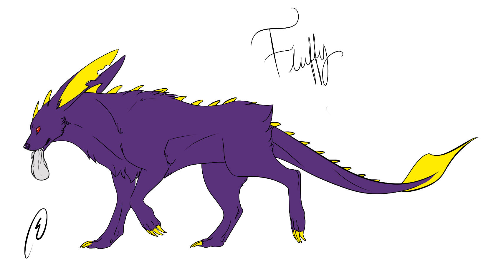 Drawing of someone's OC, Fluffy