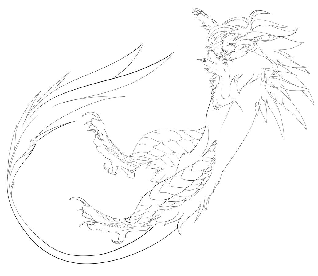 Linework of a chimera