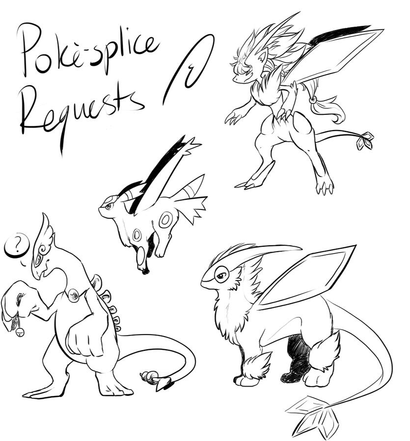sketch page of poke-fusion requests