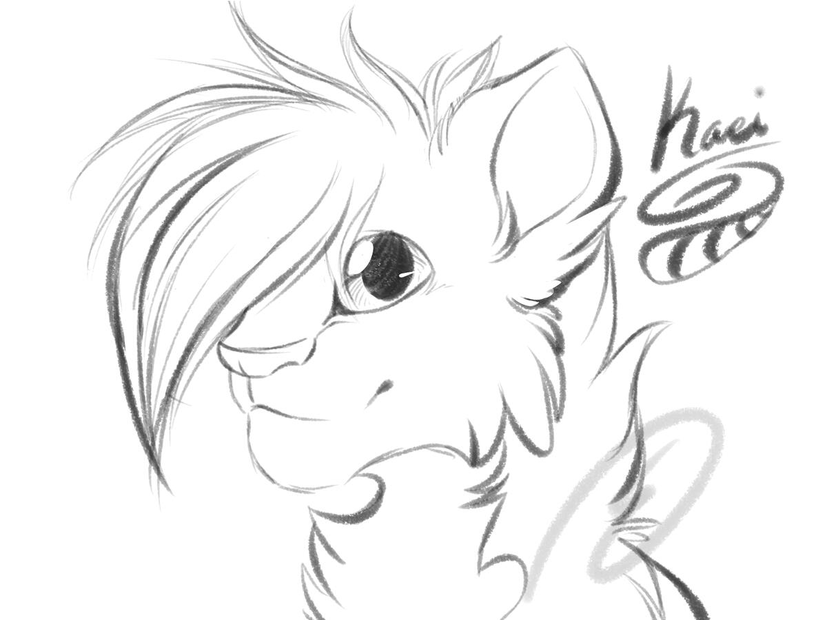 Sketch of someone's OC, Kaei
