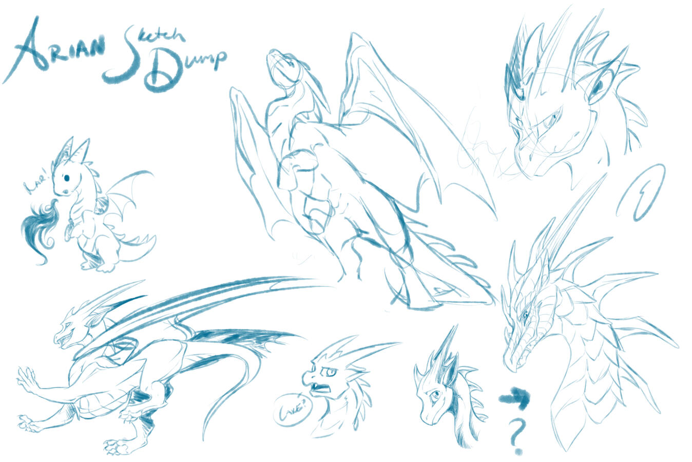 Sketch page raffle prize for someone's OC, Arian
