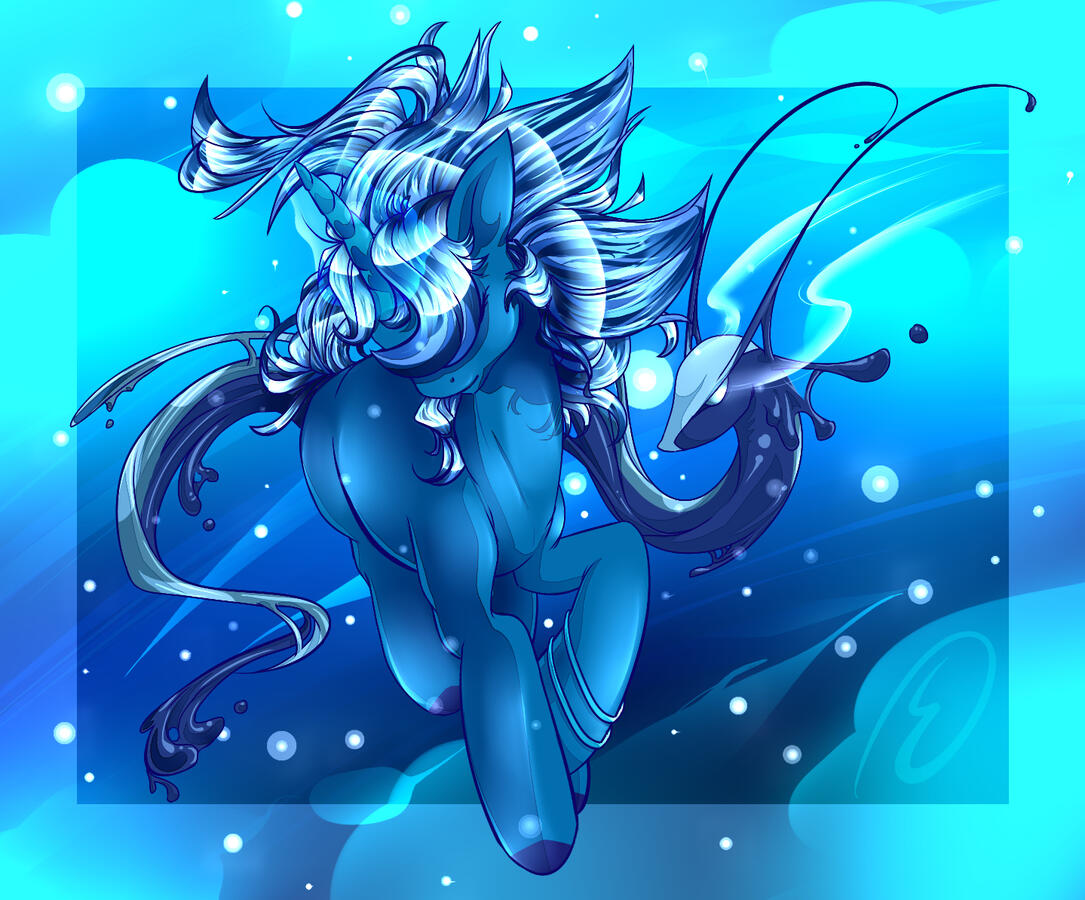 Commission of someone's OC Aquamarine