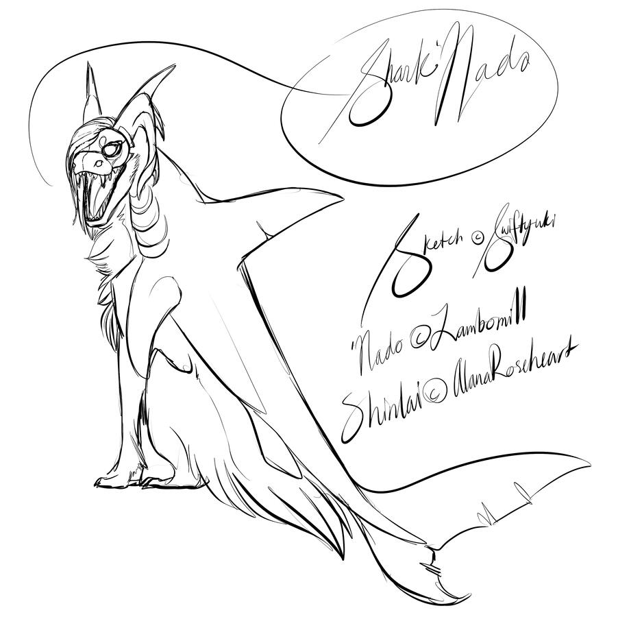Lambomill's "Nado" in a shark costume, 'Sharknado'