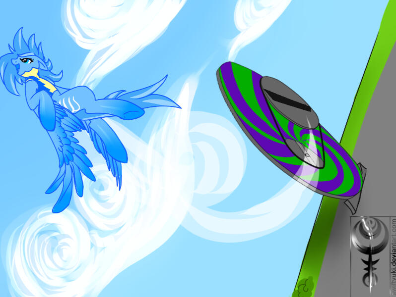 Northwind, if she was in the Wonderbolts. The spinning thing wouldn't have bothered her one bit.