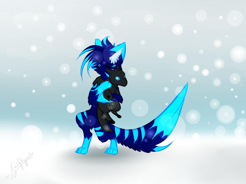 My Fursona with a plushie of orgadude's OC
