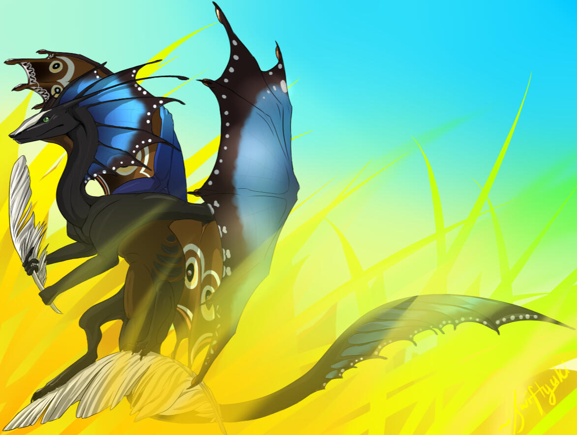 Blue Morpho dragon