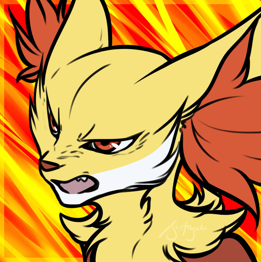angry delphox